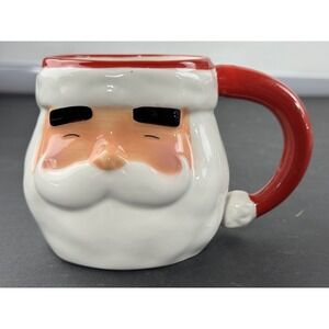 Christmas Santa Mug Thick Eyebrows Ceramic